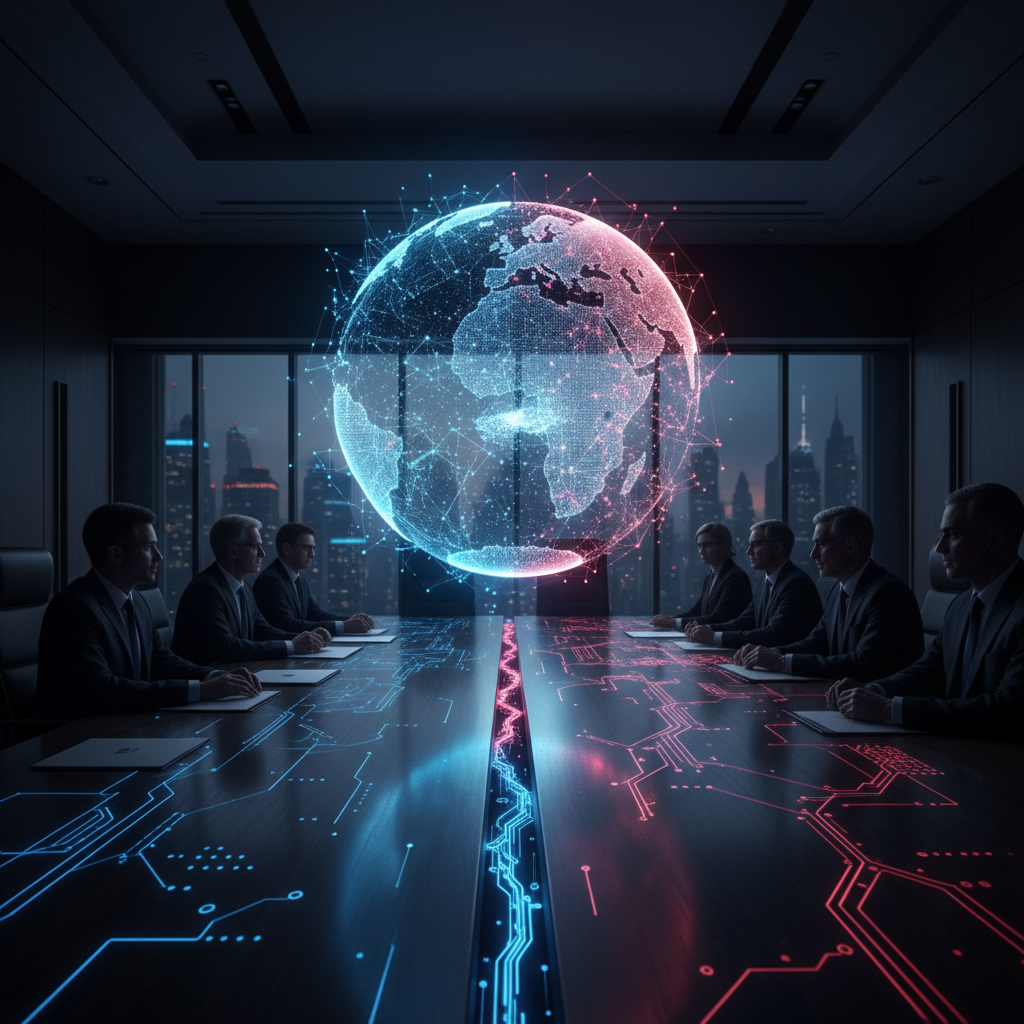 The New Cold War: How US and China Are Gearing Up for High-Stakes AI Safety Talks — illustration for ai-policy-and-regulation article on 99AIPro